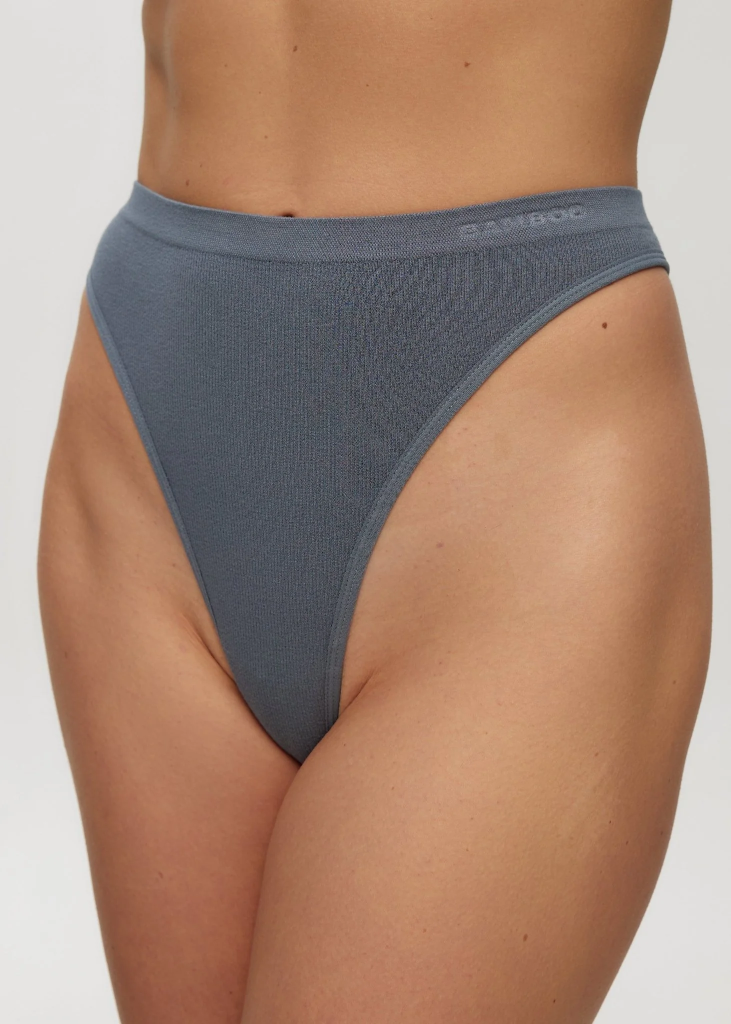 Seamless High Waisted Rib Thong - Image 10